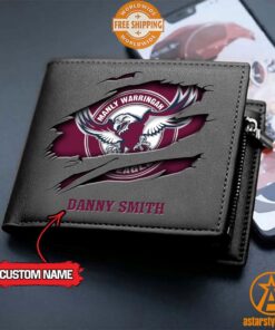 NRL Manly Warringah Sea Eagles personalized Leather Wallet