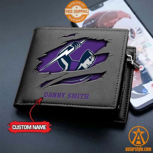 NRL Melbourne Storm personalized Leather Wallet