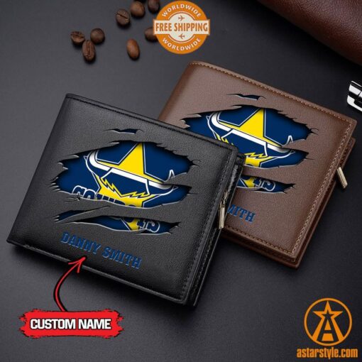 NRL North Queensland Cowboys personalized Leather Wallet