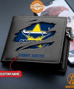 NRL North Queensland Cowboys personalized Leather Wallet