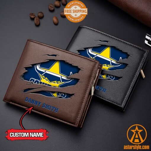 NRL North Queensland Cowboys personalized Leather Wallet