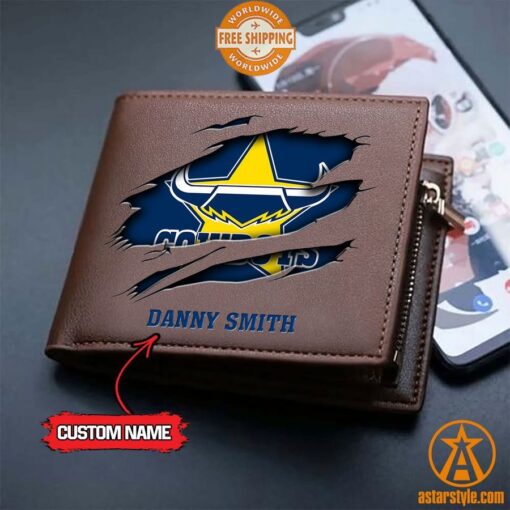 NRL North Queensland Cowboys personalized Leather Wallet