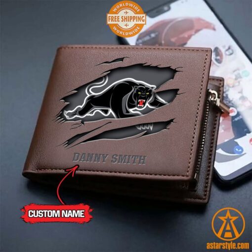 NRL Penrith Panthers personalized Leather Wallet