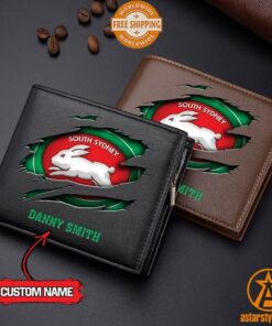 NRL South Sydney Rabbitohs personalized Leather Wallet