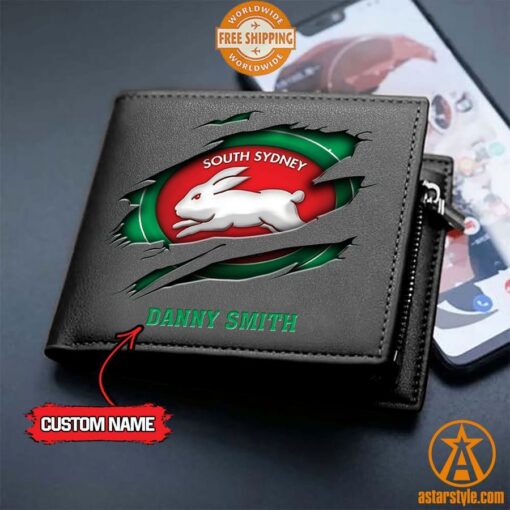 NRL South Sydney Rabbitohs personalized Leather Wallet