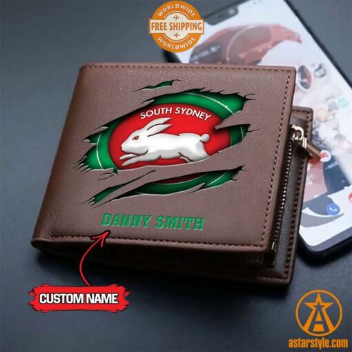 NRL South Sydney Rabbitohs personalized Leather Wallet