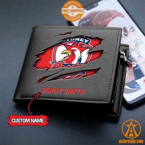 NRL Sydney Roosters personalized Leather Wallet