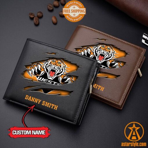 NRL Wests Tigers personalized Leather Wallet