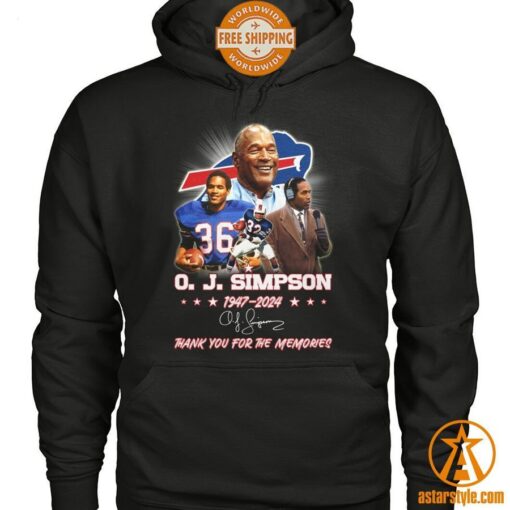 Oj Simpson Buffalo Bills Thank You For The Memories Shirt