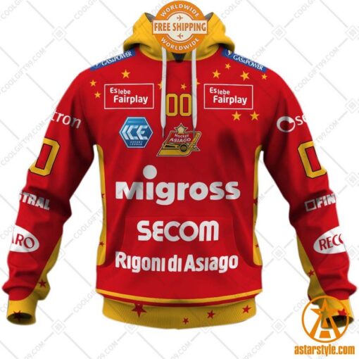 Personalized Ice Hockey League Asiago Hockey 1935 Home Jersey Style Hoodie