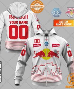 Personalized Ice Hockey League EC Red Bull Salzburg Home Jersey Style Hoodie