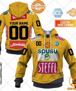 Personalized Ice Hockey League Vienna Capitals Home Jersey Style Hoodie