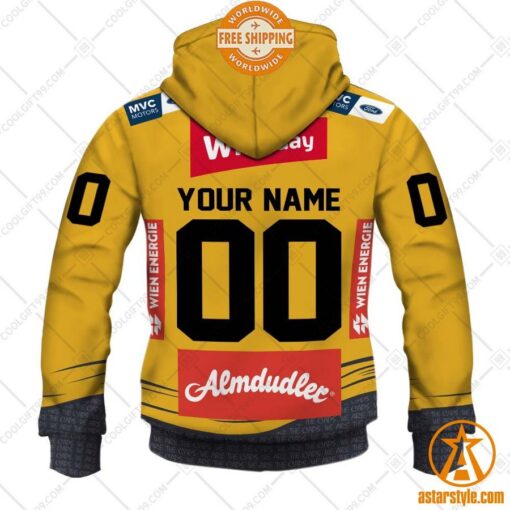 Personalized Ice Hockey League Vienna Capitals Home Jersey Style Hoodie