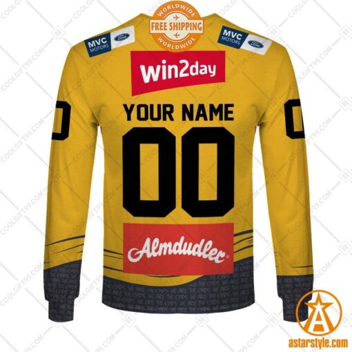 Personalized Ice Hockey League Vienna Capitals Home Jersey Style Hoodie