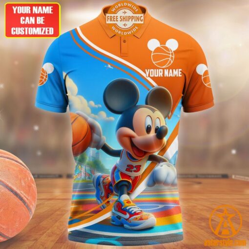 Personalized Mickey Mouse Basketball Polo Shirt