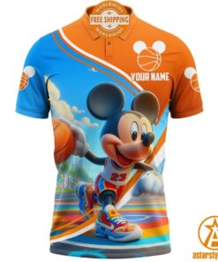 Personalized Mickey Mouse Basketball Polo Shirt