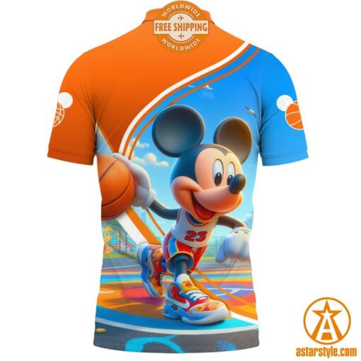 Personalized Mickey Mouse Basketball Polo Shirt