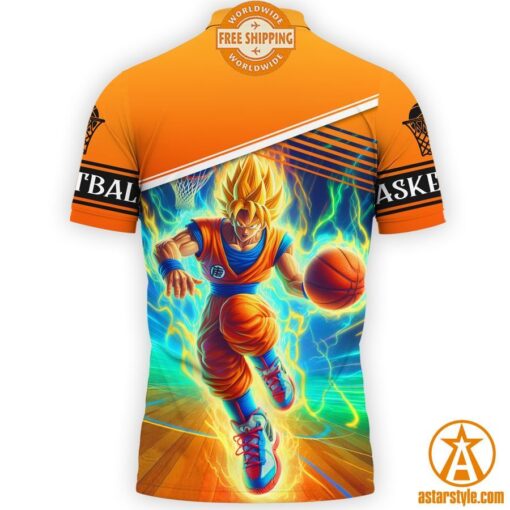 Personalized Son Goku Basketball Polo Shirt