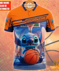 Personalized Stitch Basketball Polo Shirt