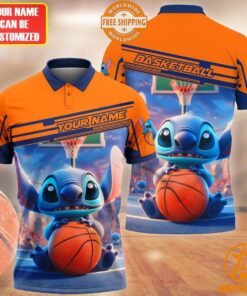 Personalized Stitch Basketball Polo Shirt