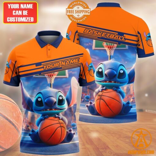 Personalized Stitch Basketball Polo Shirt