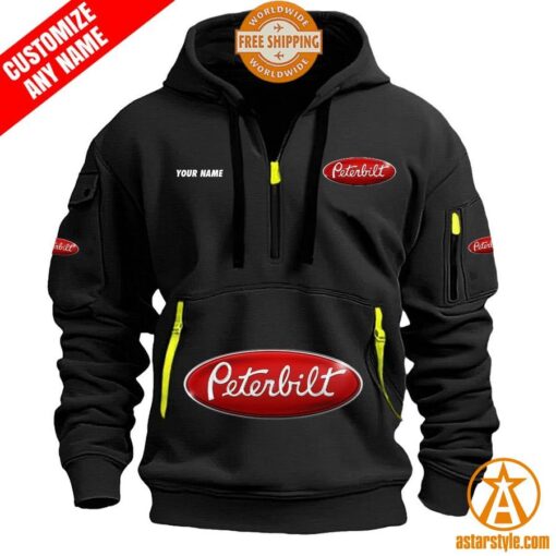 Peterbilt personalized Half Zip Heavy Hoodie