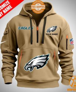 Philadelphia Eagles personalized Half Zip Heavy Hoodie