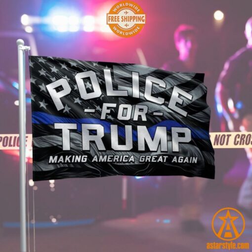 Police For Trump Making America Great Again Flag