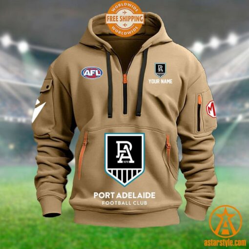 Port Adelaide Power AFL Half Zip Heavy Hoodie