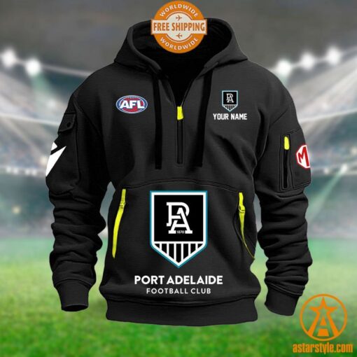 Port Adelaide Power AFL Half Zip Heavy Hoodie