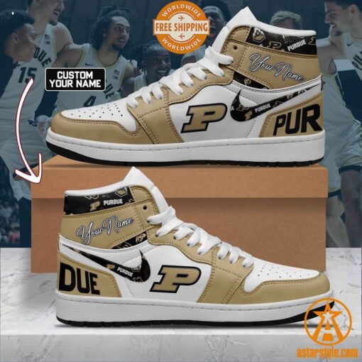 Purdue Boilermakers Basketball CUSTOM Air Jordan 1 High