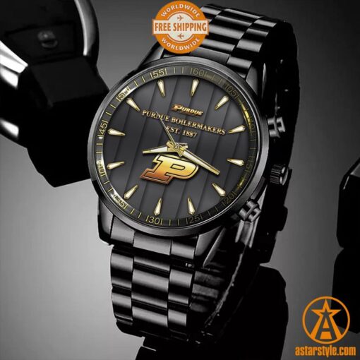 Purdue Boilermakers Stainless Steel Watch