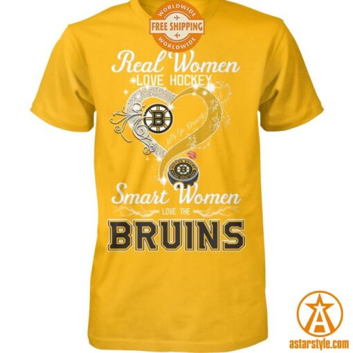 Real Women Love Hockey Smart Women Love Boston Bruins Shirt