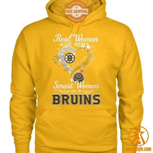 Real Women Love Hockey Smart Women Love Boston Bruins Shirt