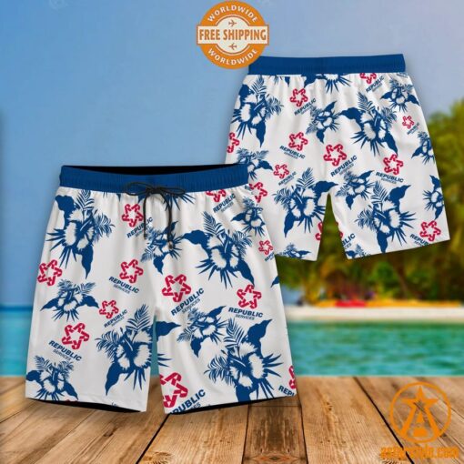 Republic Services Hawaiian Shirt and Shorts