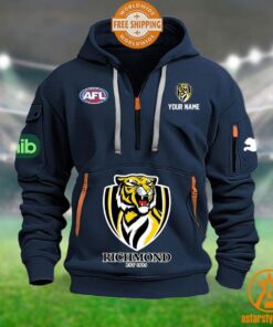 Richmond Tigers AFL Half Zip Heavy Hoodie