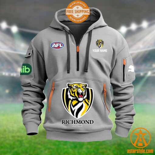 Richmond Tigers AFL Half Zip Heavy Hoodie