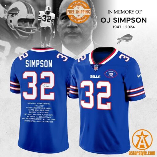 RIP Oj Simpson Buffalo Bills Football Jersey