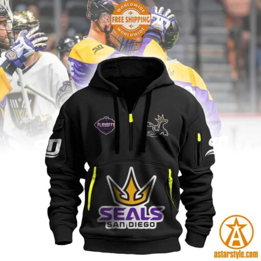 San Diego Seals Half Zip Heavy Hoodie