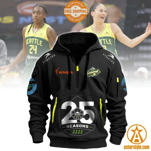 Seattle Storm Half Zip Heavy Hoodie