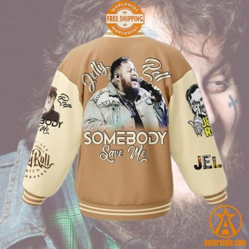 Somebody Save Me Jelly Roll Varsity Jacket