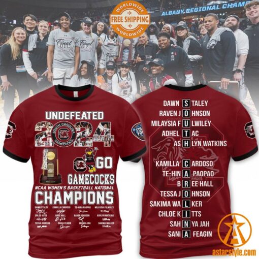 South Carolina Gamecocks Undefeated 2024 Champions Shirt