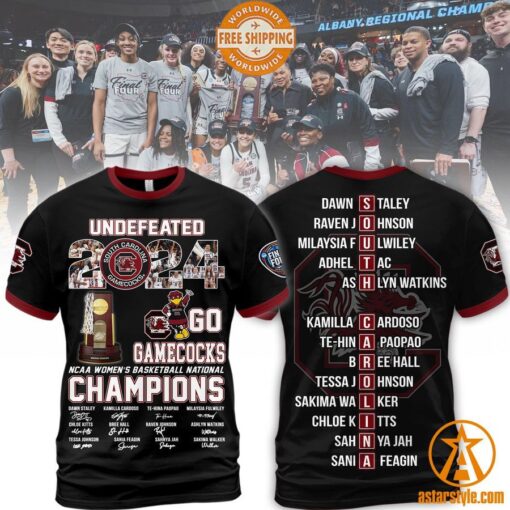 South Carolina Gamecocks Undefeated 2024 Champions Shirt