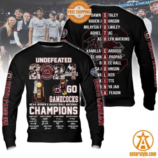 South Carolina Gamecocks Undefeated 2024 Champions Shirt