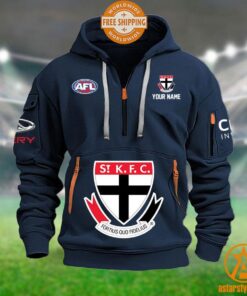 St Kilda Saints AFL Half Zip Heavy Hoodie