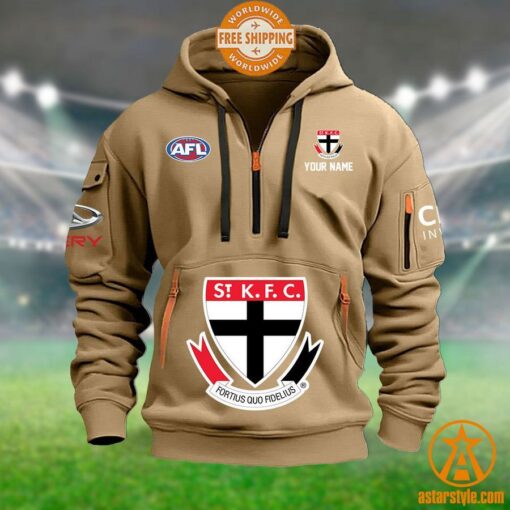 St Kilda Saints AFL Half Zip Heavy Hoodie