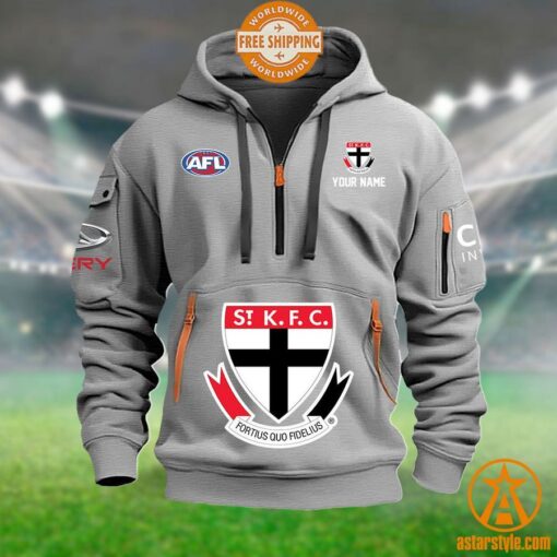 St Kilda Saints AFL Half Zip Heavy Hoodie