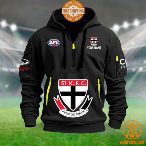 St Kilda Saints AFL Half Zip Heavy Hoodie