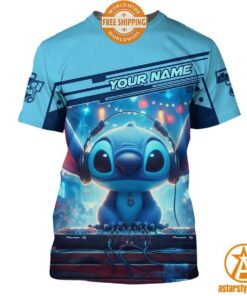 Stitch Born To DJ Force To Work CUSTOM Shirt