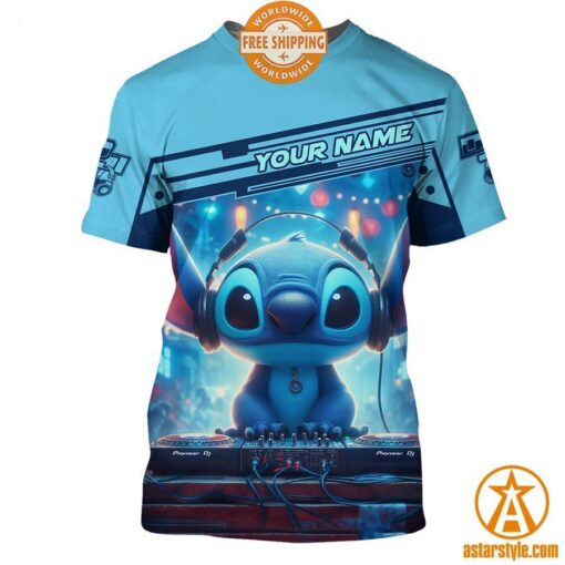 Stitch Born To DJ Force To Work CUSTOM Shirt